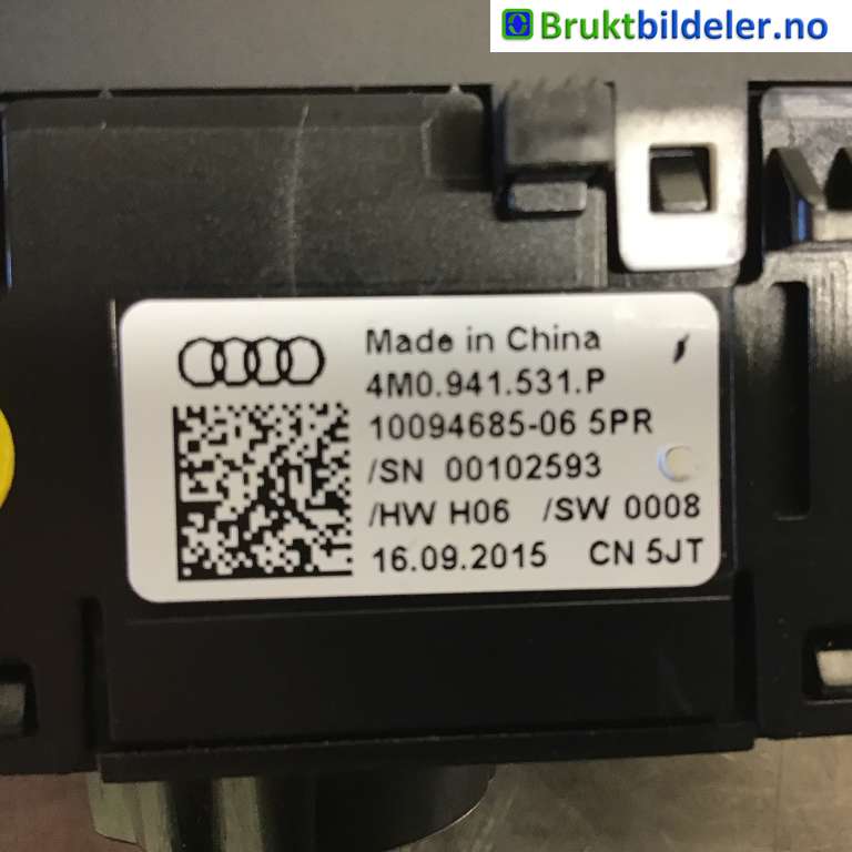 Bryter lys til Audi Q7 2015-->> (Type II)  (AUDI|4M0 941 531 P|10094685-06|)