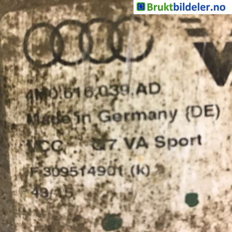 Fjærbein venstre foran til Audi Q7 2015-->> (Type II)  (AUDI|4M0 616 039 AD|)