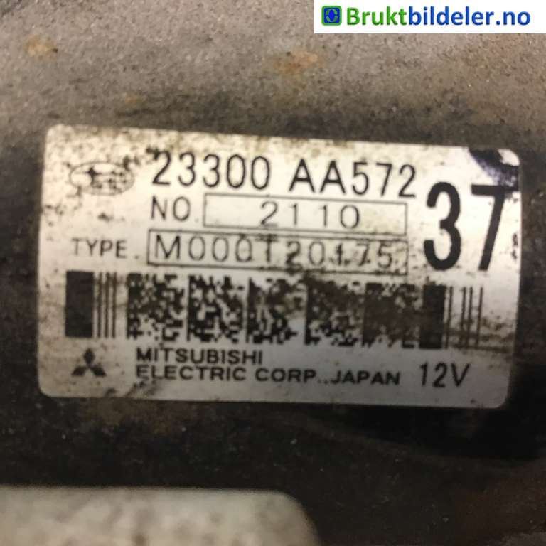 Starter til Subaru Outback 2009-2014 (Type IV) (SUBARU|23300-AA572|)