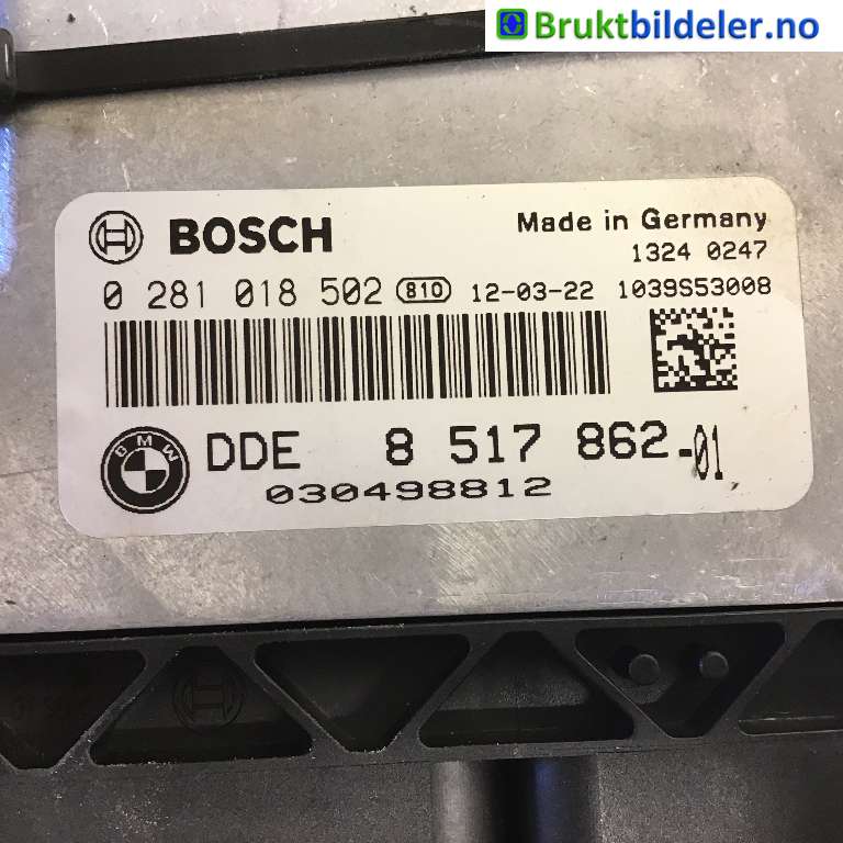 Styreenhet motor til BMW X3 2010-2017 (F25) (F25) (BMW|13 61 8 576 333|0 281 018 502|8 517 862-01)