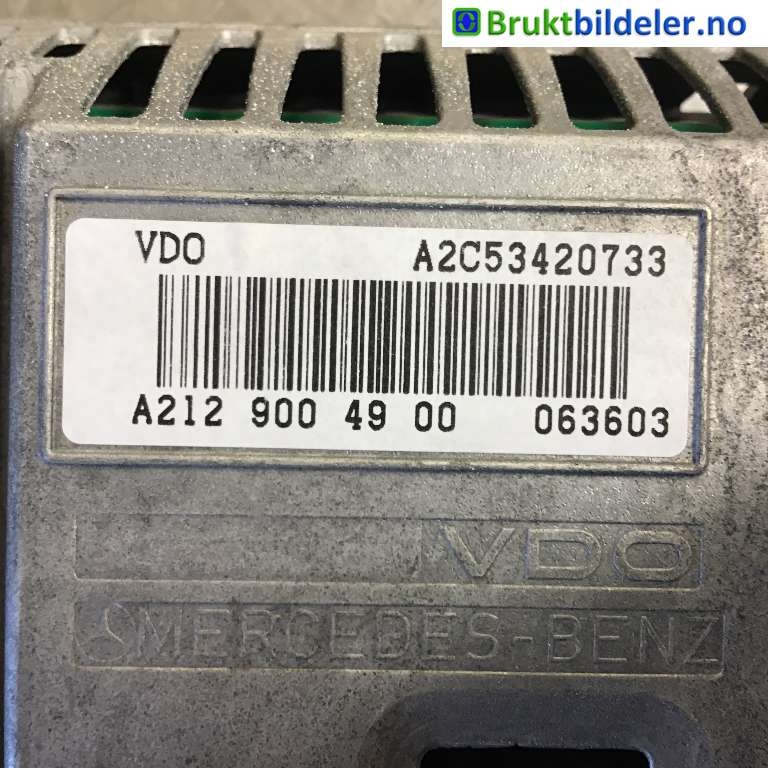 Instrument kjørecomputer til Mercedes E-Klasse 2009-2013 (Fase 1) (W212) (W212) (MERCEDES|A 212 900 49 00|A2C53420733|)