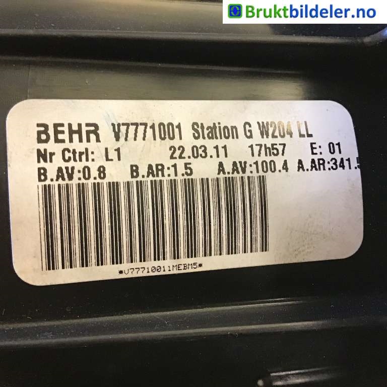 Varmeapparat motor til Mercedes E-Klasse 2009-2013 (Fase 1) (W212) (W212) (MERCEDES|A 212 820 07 08|V7771001|)