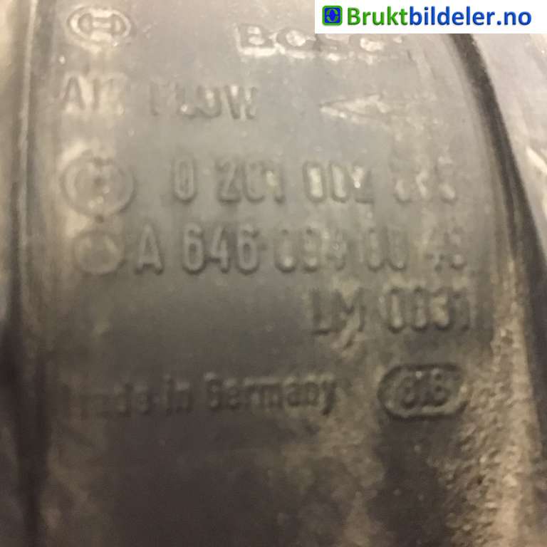 Luftmengde/luftmassemåler til Mercedes C-Klasse 2004-2007 (Fase 2) (W203) (W203) (MERCEDES|A 646 094 00 48|0 281 002 535|)