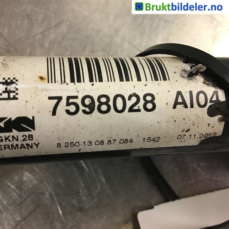 Drivaksel høyre foran til BMW X3 2010-2017 (F25) (F25) (BMW|33 20 7 598 042|7598028|)