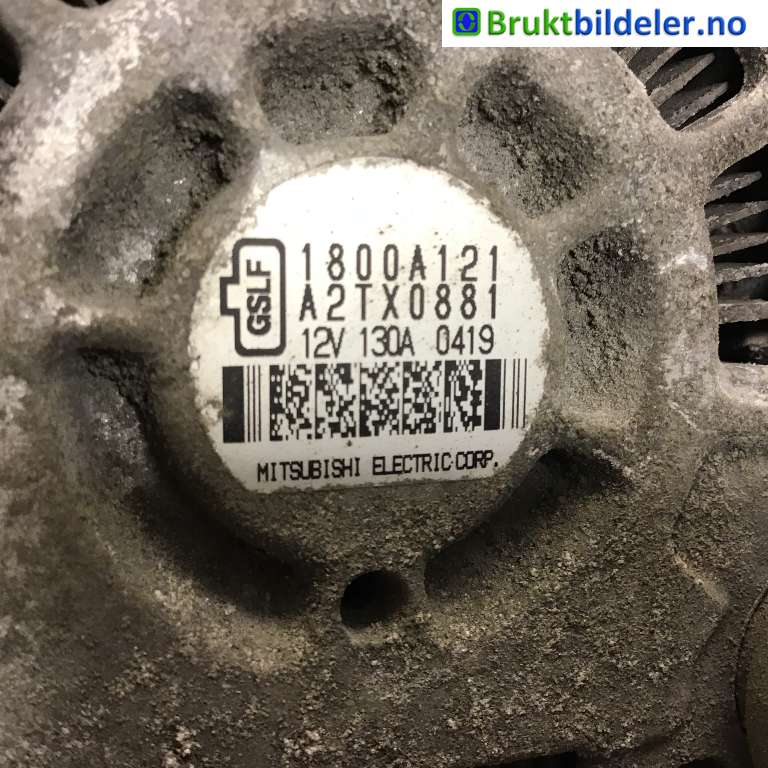 Dynamo til Mitsubishi Outlander 2010-2012 (Type II, Fase 2)  (MITSUBISHI|1800A121|A2TX0881|)