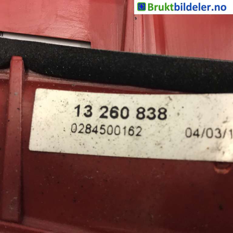 Baklykt venstre indre til Opel Meriva B 2010-2017  (OPEL|13435485|0284500162|13 260 838)