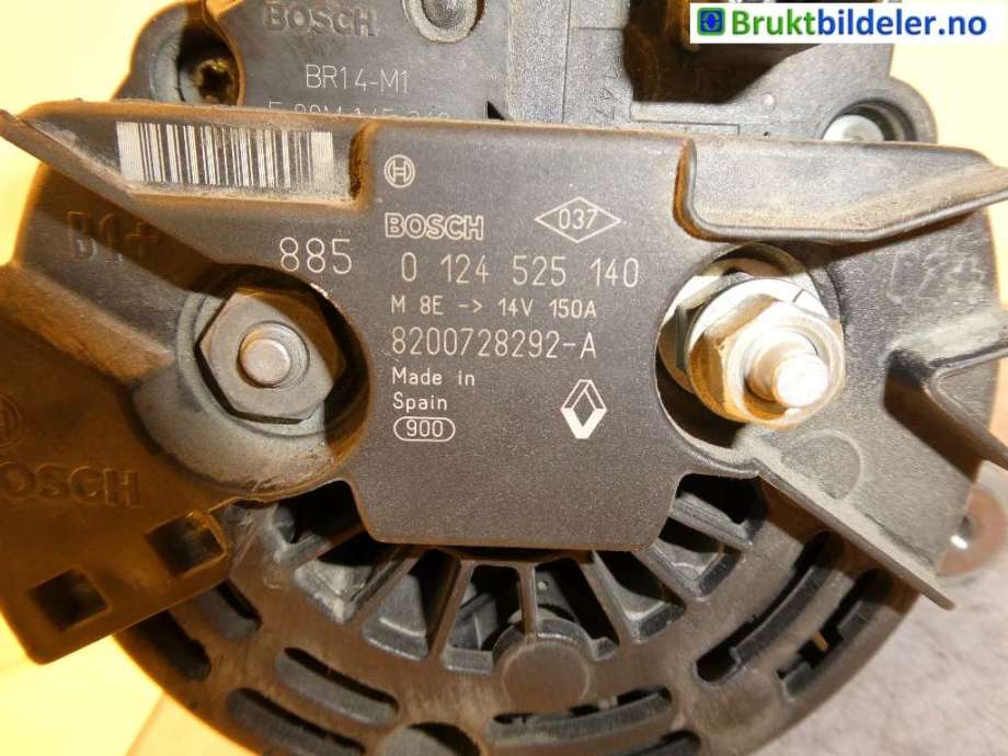 Dynamo til Nissan Qashqai 2007-2010 (Type I, Fase 1)  (NISSAN|8200728292 A|0 124 525 140|8200728292-A)