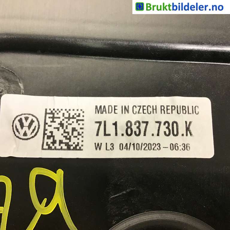 Ruteheis høyre til VW Transporter / Caravelle 2019-->> (T6.1) (T6.1) (Volkswagen|7LA 837 753 A|7L2 959 406|)