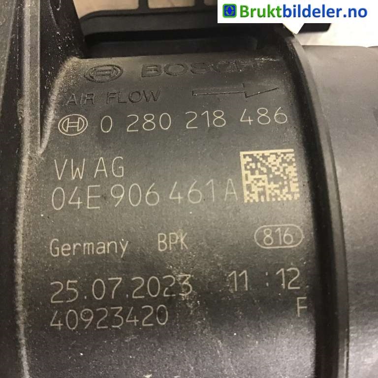 Luftmengde/luftmassemåler til VW Transporter / Caravelle 2019-->> (T6.1) (T6.1) (Volkswagen|04E 906 461 A|0 280 218 486|)