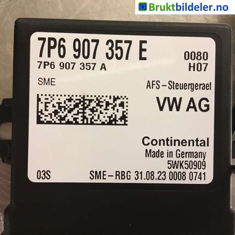 Styreenhet diverse til VW Transporter / Caravelle 2019-->> (T6.1) (T6.1) (Volkswagen|7P6 907 357 E|5WK50909|)