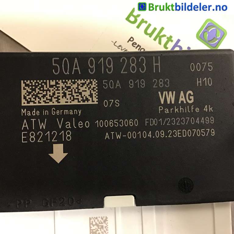 Styreenhet parkering til VW Transporter / Caravelle 2019-->> (T6.1) (T6.1) (Volkswagen|5QA 919 283 H|100653060|)