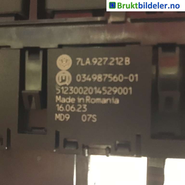 Bryter diverse til VW Transporter / Caravelle 2019-->> (T6.1) (T6.1) (Volkswagen|7LA 927 212 B|)