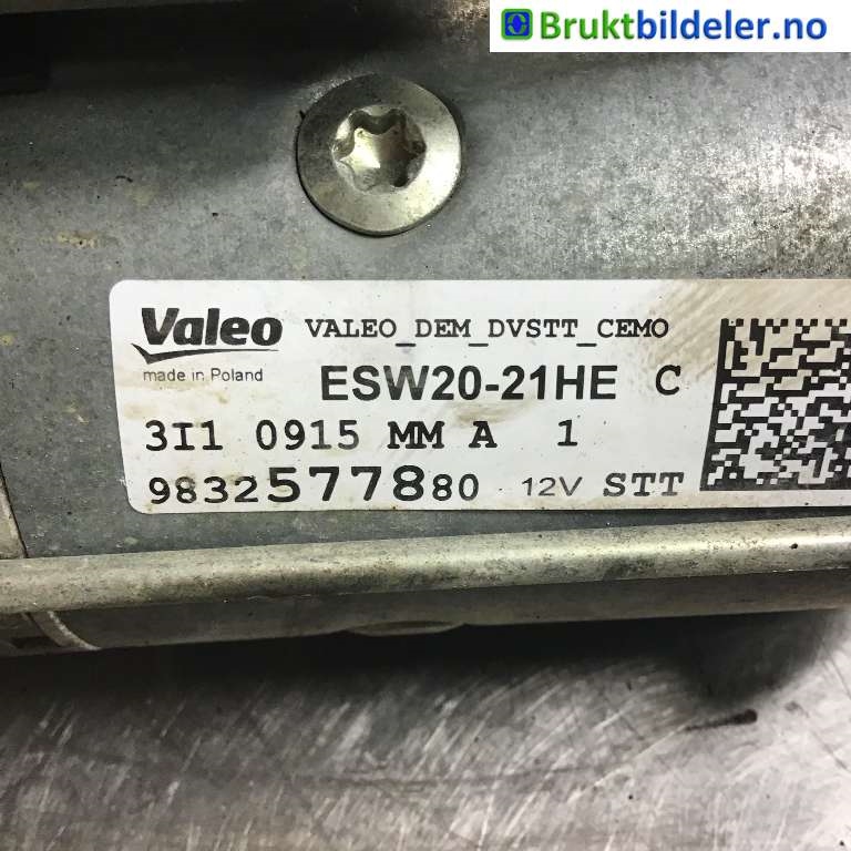 Starter diesel til Opel Combo E 2019-->>  (OPEL|9832577880|311 0915 MM A|ESW20-21HE)