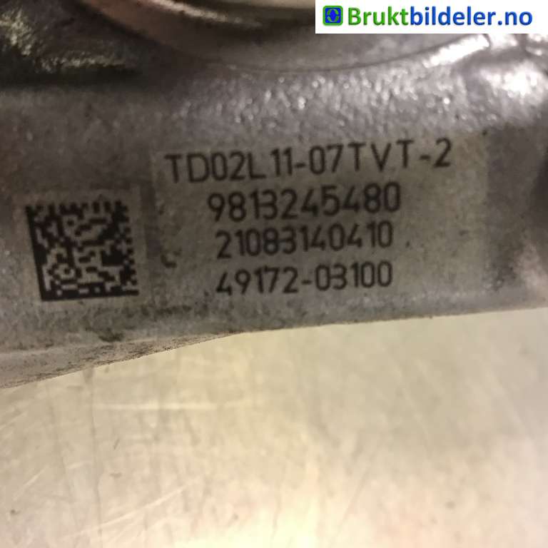 Turbo til Opel Combo E 2019-->>  (OPEL|9813245480|21083140410|TD02L 11-07TVT-2)
