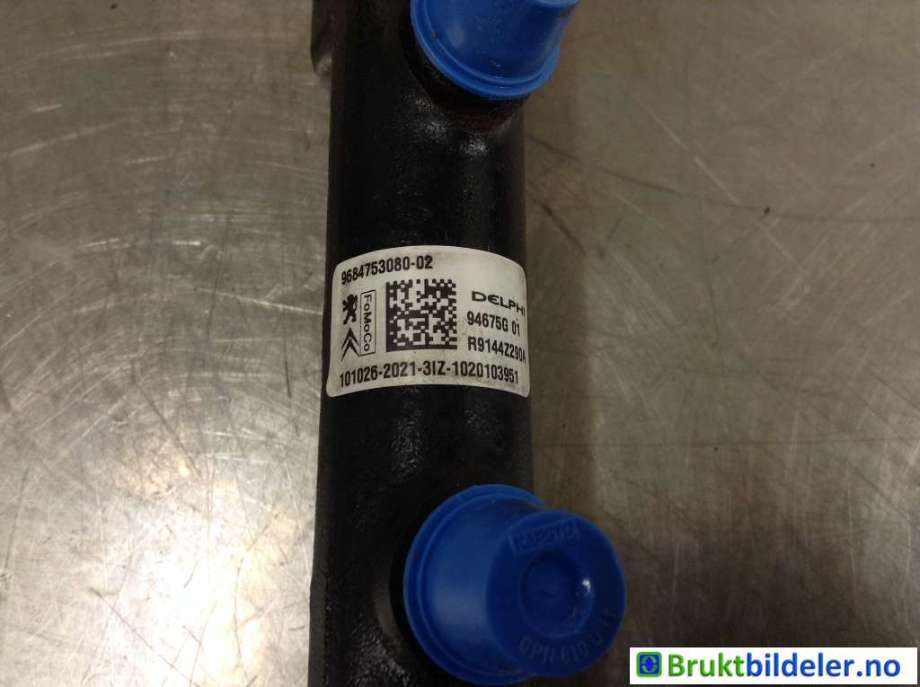 Dyseskinne (fuelrail) til Peugeot 3008 2009-2016 (Type I)  (PEUGEOT|9684753080-02|94675G 01|9664111780)