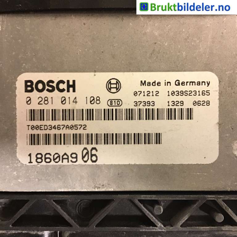 Styreenhet motor til Mitsubishi Outlander 2007-2010 (Type II, Fase 1)  (MITSUBISHI|1860A906|0 281 014 108|)