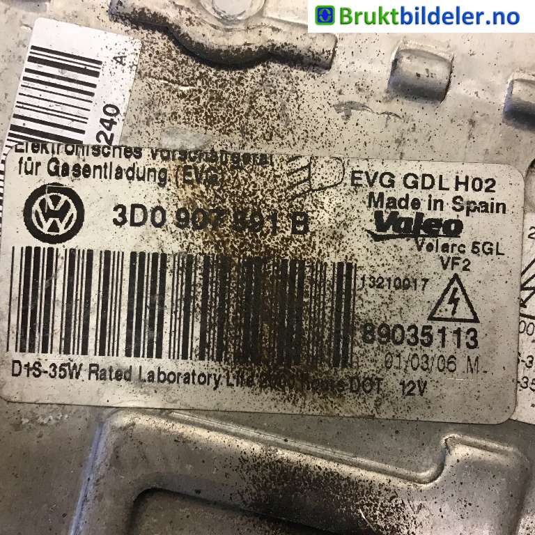 Styreenhet xenon/ballast til VW Passat 2005-2010 (B6) (B6) (VOLKSWAGEN|3D0 907 391 B|89035113|)