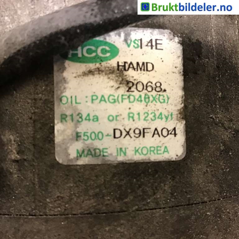 Aircondition kompressor til Hyundai Ix35 2010-2015  (HYUNDAI|977012Y100|F500-DX9FA04|)