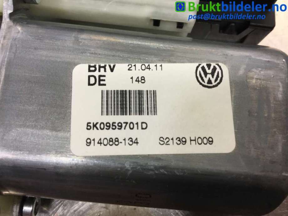 Ruteheis venstre foran til VW Golf VI 2008-2012  (VOLKSWAGEN|5K0 959 793||5K0 959 701 D)