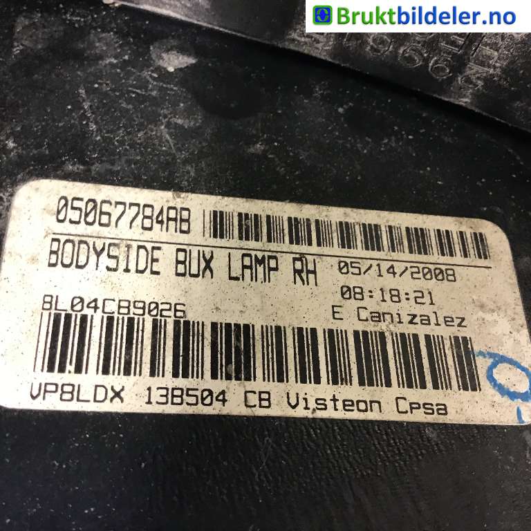Baklykt høyre til Dodge Journey 2008-2010  (DODGE|5067 784AB|138504 CB|)