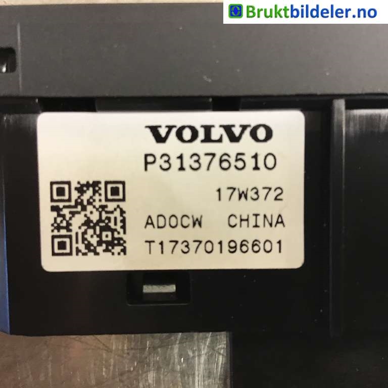 Bryter diverse til Volvo V90 / V90 CC / S90 2016-->>  (VOLVO|31376510|17W372|)