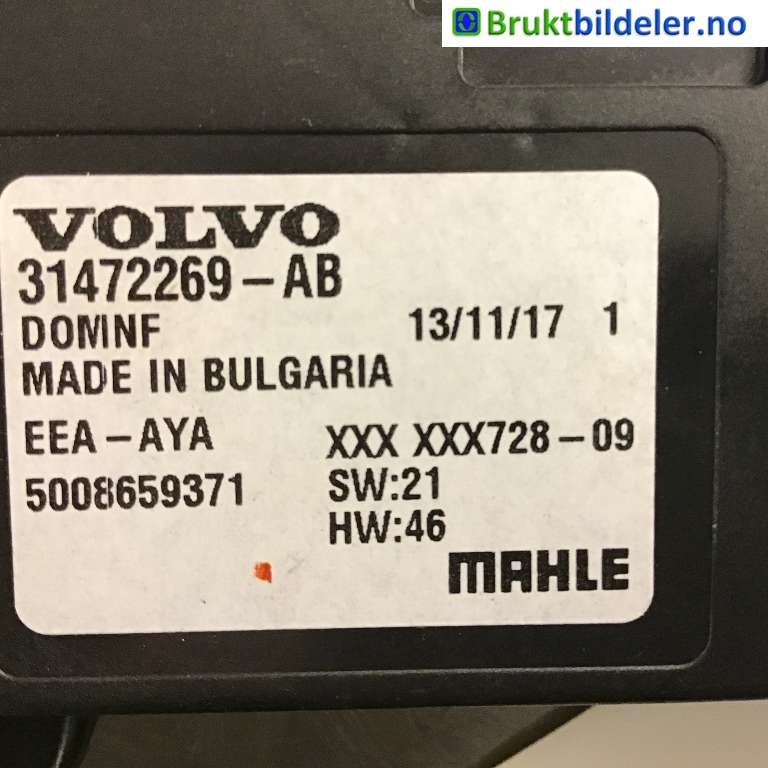 Styreenhet klima/aircondition til Volvo V90 / V90 CC / S90 2016-->>  (VOLVO|31472269-AB|5008659371|)