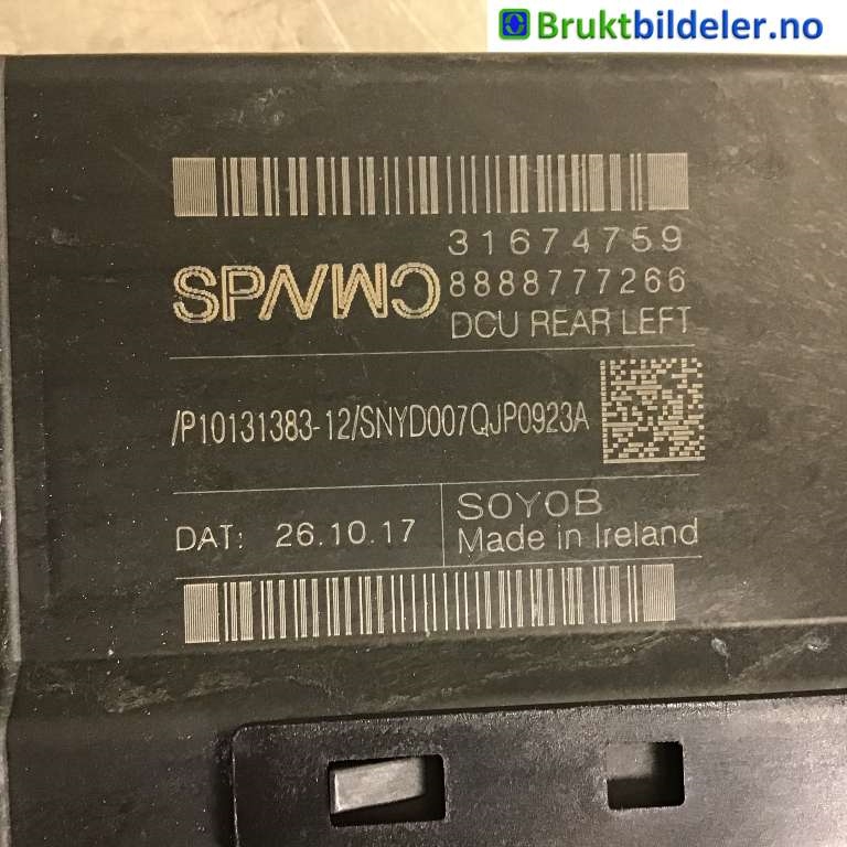 Ruteheis venstre bak til Volvo V90 / V90 CC / S90 2016-->>  (VOLVO|31349758|8888777266|31674759)