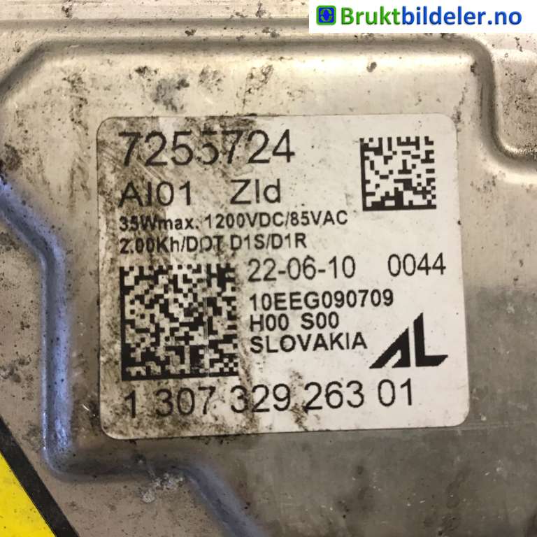Styreenhet xenon/ballast til Mini One/Cooper 2007-2014 (R55-57) (R55-57) (MINI|63 11 7 356 250|1 307 329 263 01|)