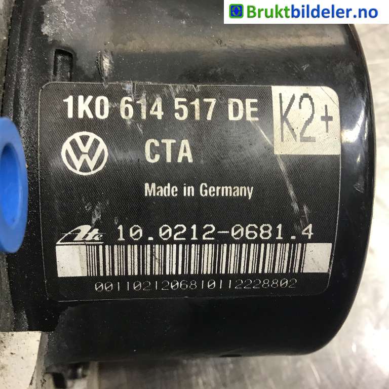 ABS sentral til VW Caddy 2010-2015 (Type III, Fase 2)  (VOLKSWAGEN|1K0 614 517 DE|10.0212-0681.4)