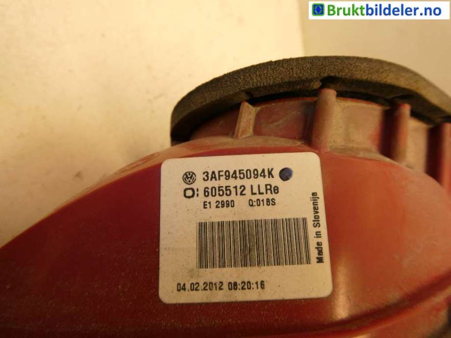 Baklykt høyre indre til VW Passat 2011-2015 (B7) (B7) (VOLKSWAGEN|3AF 945 094 K||3AF945094K)