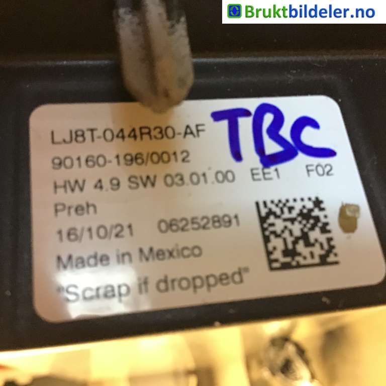 Instrument kjørecomputer til Ford Mustang Mach-e 2020-->> (FORD|LJ8T-044R30-AH|06252891|LJ8T-044R30-AF)