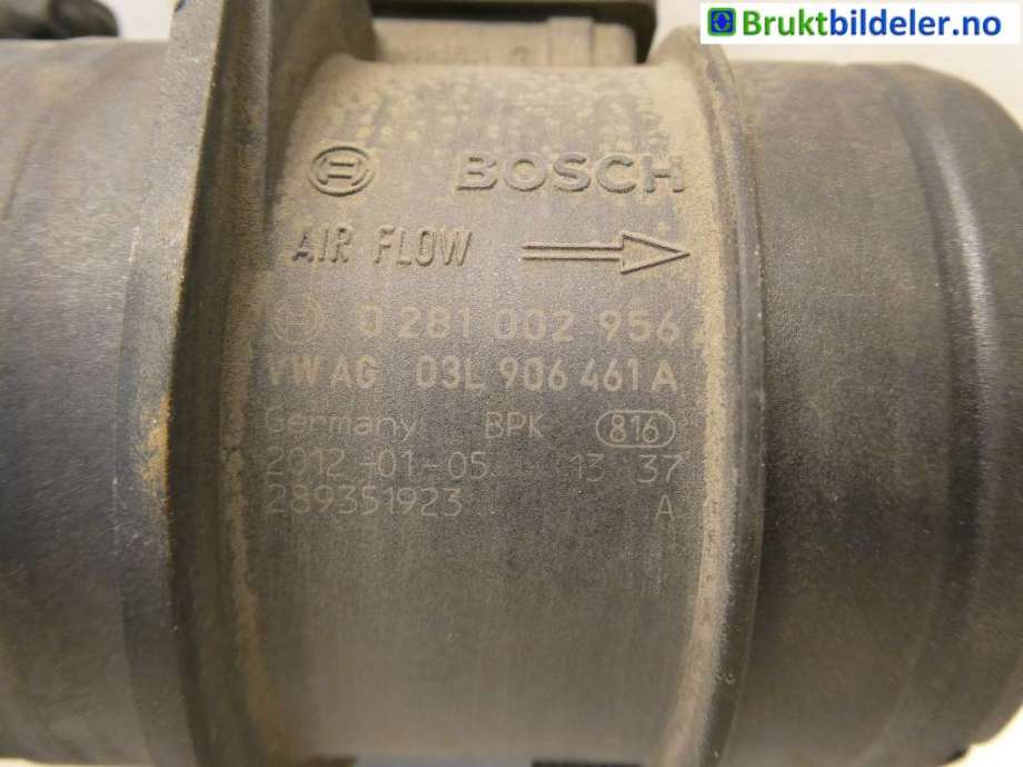 Luftmengde/luftmassemåler til VW Passat 2011-2015 (B7) (B7) (VOLKSWAGEN|03L 906 461 A|0 281 002 956)