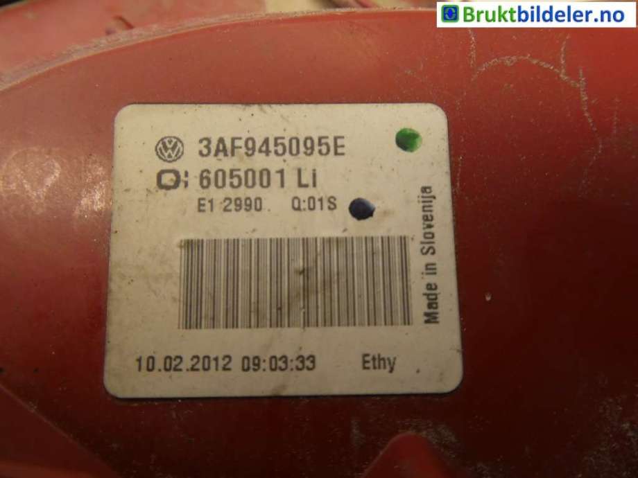 Baklykt venstre til VW Passat 2011-2015 (B7) (B7) (VOLKSWAGEN||3AF945095E)