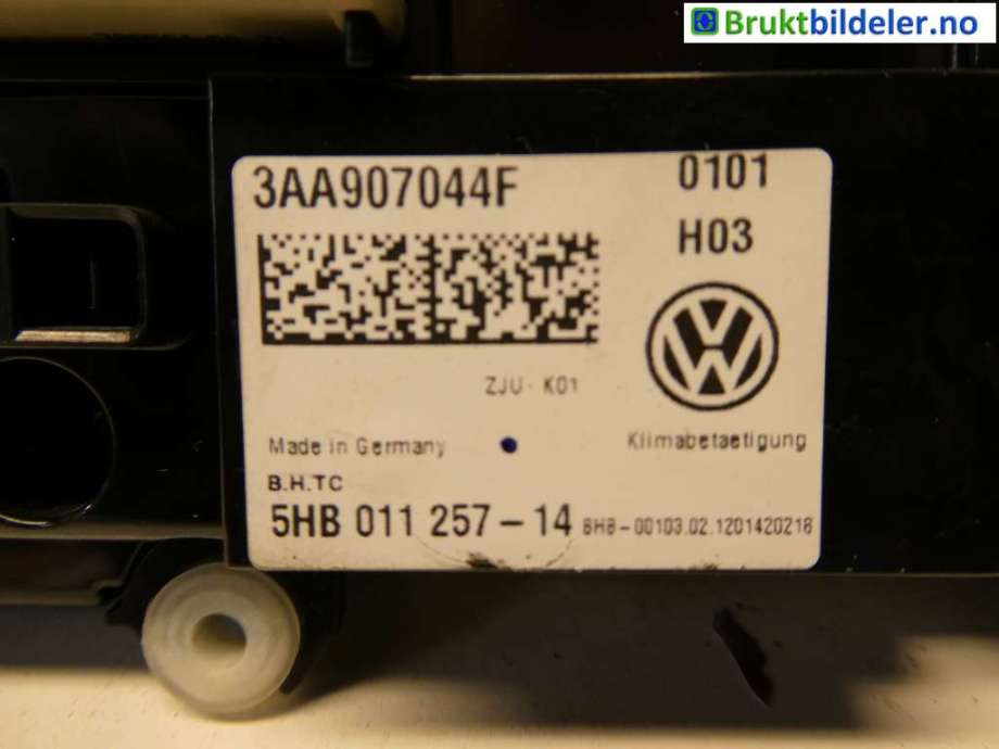 Varmeapparat betjening til VW Passat 2011-2015 (B7) (B7) (VOLKSWAGEN|3AA 907 044 F||3AA907044F)
