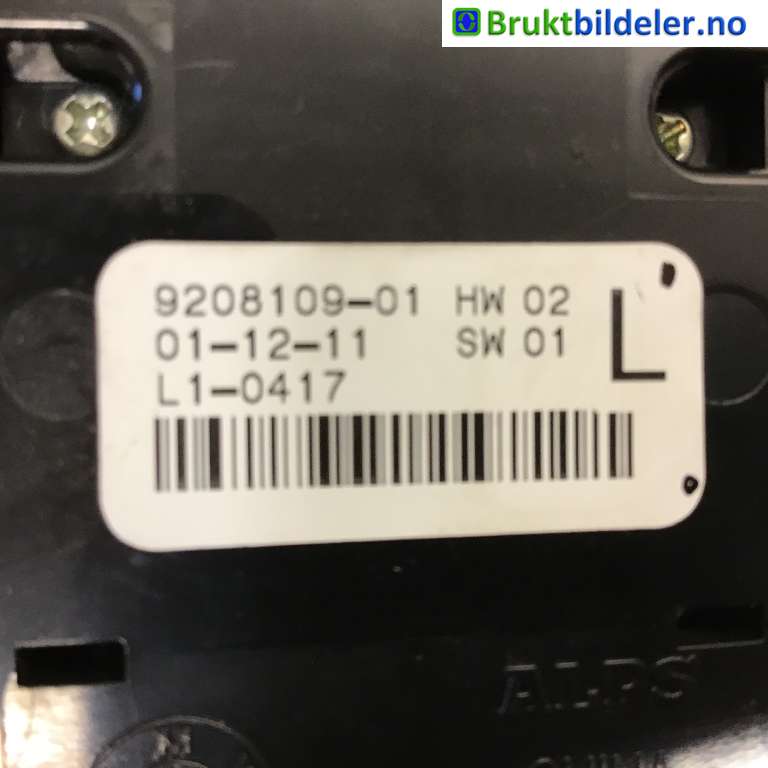 Bryter ruteheis til BMW 3-Serie 2012-2018 (F30/F31/F34) (F30/F31/F34) (BMW|9208109-01|)