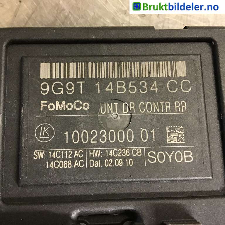 Styreenhet dør venstre foran til Volvo XC70 2008-2013 (Type II, Fase 1)  (VOLVO||9G9T-14B534 CC)