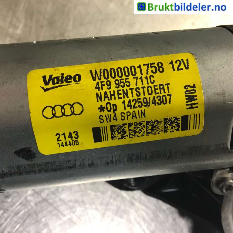 Viskermotor bakrute til Audi A4, Allroad 2009-2016 (Type I) (B8) (B8) (AUDI|4F9 955 711 C|W000001758|)
