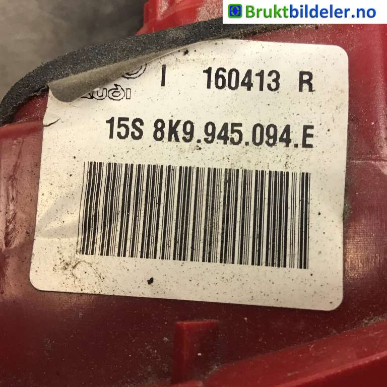 Baklykt høyre indre til Audi A4, Allroad 2009-2016 (Type I) (B8) (B8) (AUDI|8K9 945 094 E|160413|)