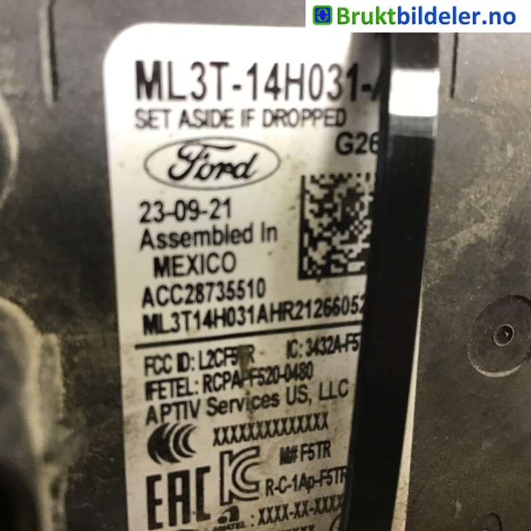 Sensor radar til Ford Mustang Mach-e 2020-->>  (FORD|ML3T-14H031-AK|ACC28735510|ML3T-14H031-AH)