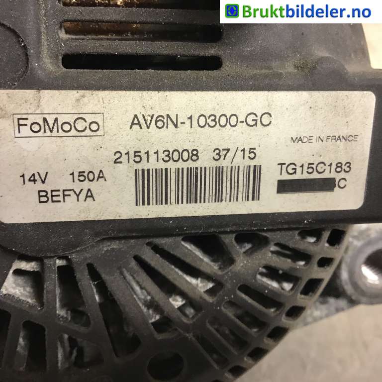 Dynamo til Ford C-Max 2015-2019 (Type II, Fase 2)  (FORD|AV6N-10300-GE|215113008|AV6N-10300-GC)