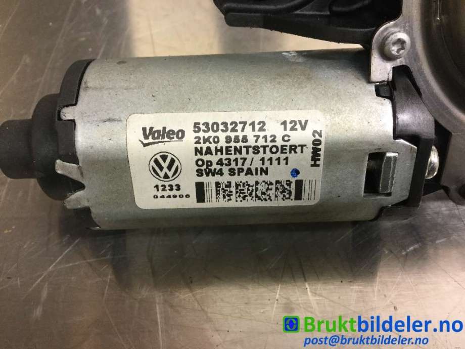 Viskermotor bakrute til VW Caddy 2010-2015 (Type III, Fase 2)  (VOLKSWAGEN|2K0 955 712 C|53032712|)