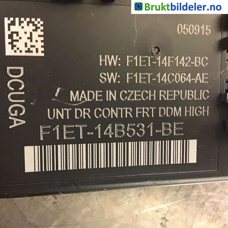 Styreenhet dør venstre foran til Ford C-Max 2015-2019 (Type II, Fase 2)  (FORD|F1ET-14B531-BG|A13022502|F1CT-14B531-BE)