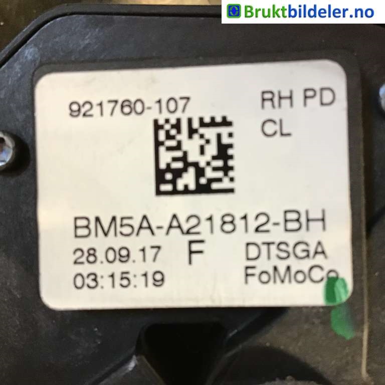 Låsekasse høyre foran til Ford Focus 2014-2018 (Type III, Fase 2)  (FORD|BM5A-A21812-BH|921760-107|)