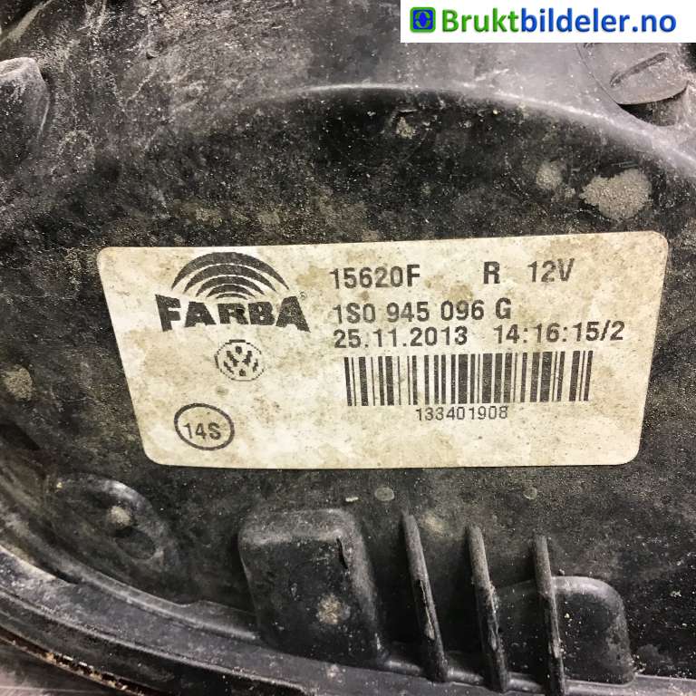 Baklykt høyre til VW E-Up 2013-2019  (VOLKSWAGEN|1S0 945 096 G|)