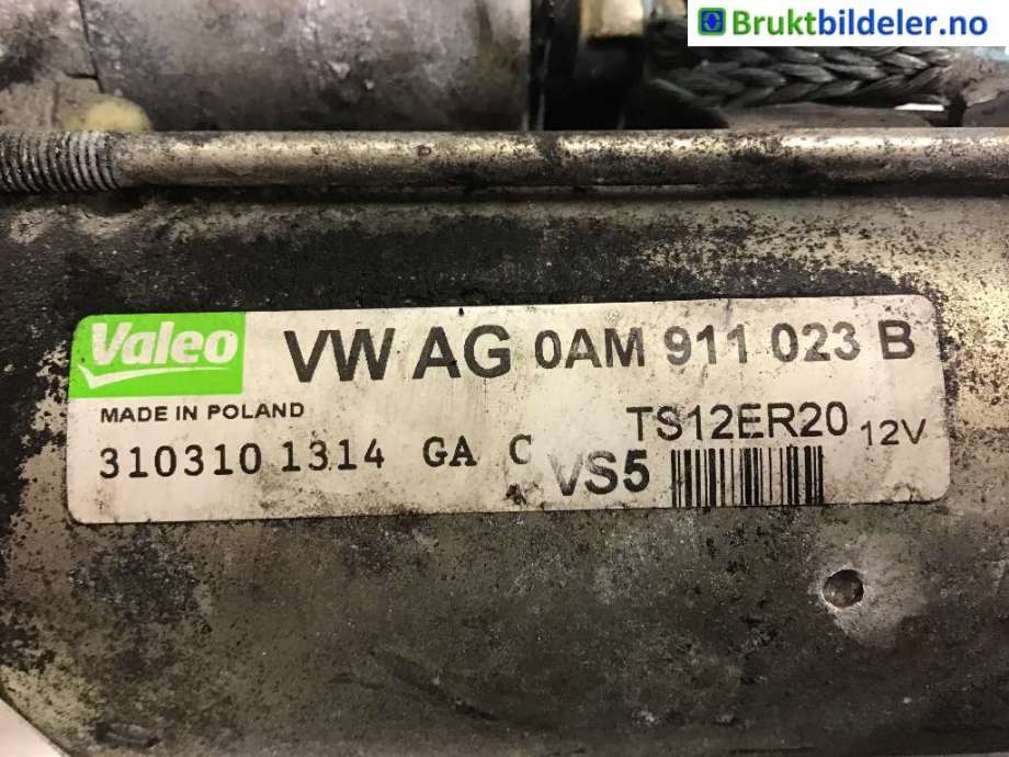 Starter til VW Scirocco 2008-2013  (VOLKSWAGEN|0AM 911 023 B|TS12ER20|)