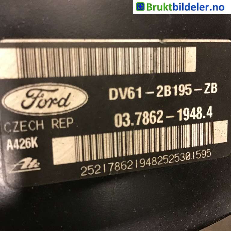 Bremsekraft-forsterker til Ford C-Max 2015-2019 (Type II, Fase 2)  (FORD|AV61-2005-KF|03.7862-1948.4|DV61-2B195-ZB)