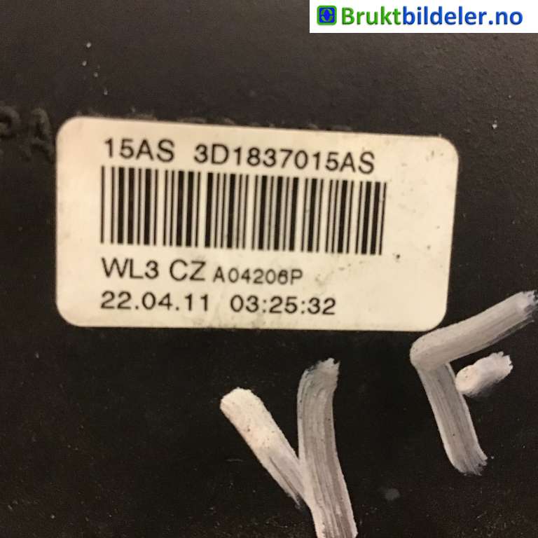 Låsekasse venstre foran til VW Caddy 2010-2015 (Type III, Fase 2)  (VOLKSWAGEN|3D1 837 015 AS|)