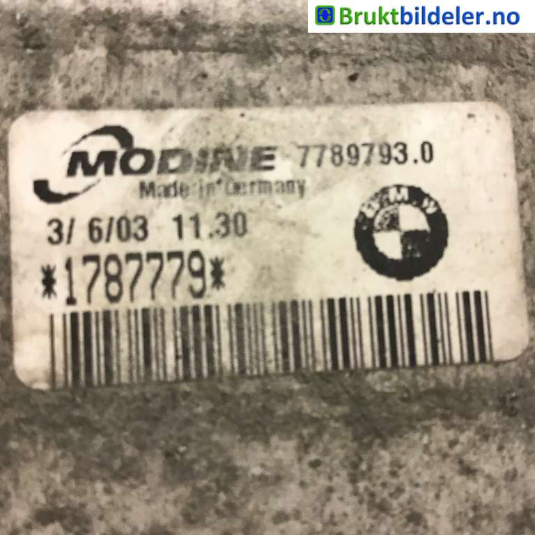 Intercooler til BMW 3-Serie 1998-2005 (E46) (E46) (BMW|17 51 7 793 370|7789793.0|)