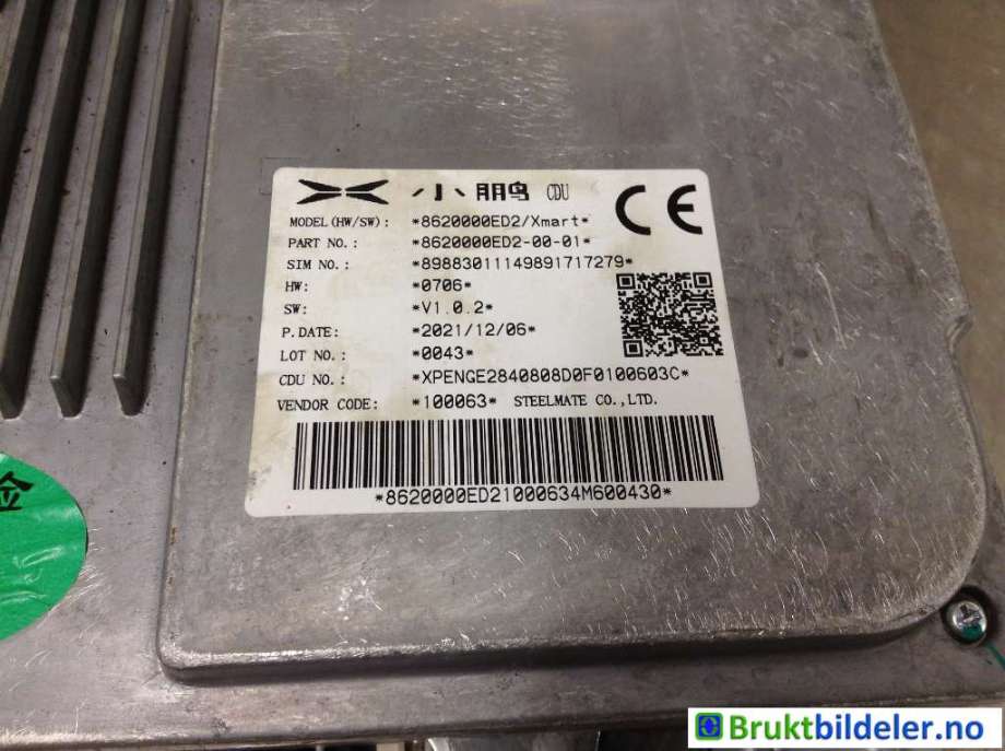 Styreenhet diverse til XPeng P7 2021-->>  (8620000ED2-00-01|)