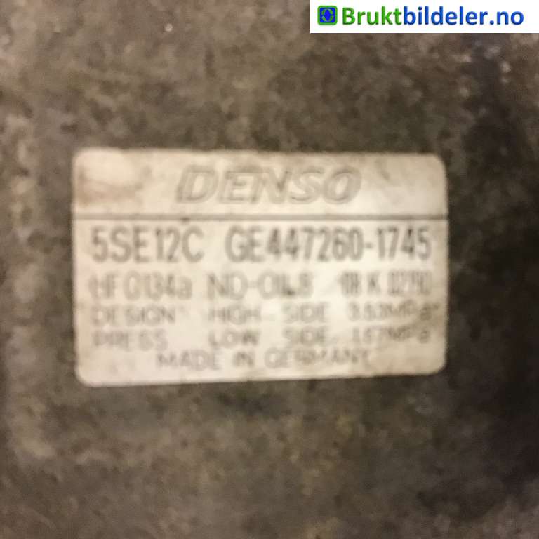 Aircondition kompressor til Toyota Verso 2004-2009 (Type II)  (TOYOTA|883100F030|GE447260-1745|)